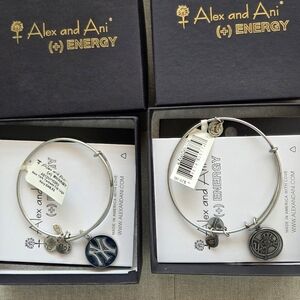 Alex and Ani 2 Yankees Bundle Set Of 2 Bracelets New In Box!  MLB Charm Bangles